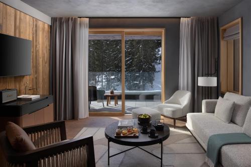 Зона вітальні в Six Senses Crans-Montana