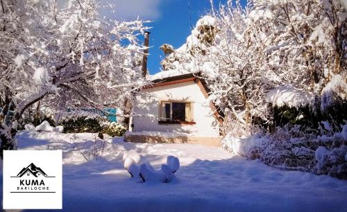 Το Cabaña con Vista al Lago en Barrio Melipal - Kuma Bariloche τον χειμώνα