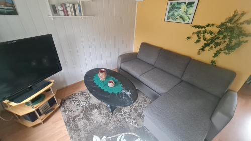 Area tempat duduk di Ferienwohnung Röbel/Müritz