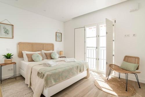 A bed or beds in a room at Casa Nova do Levante, perto do Mar