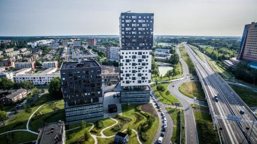 Utsikt over Groningen, enten fra hotellet eller fra et annet sted