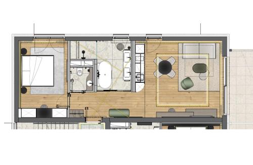 plan piętra domu w obiekcie Seehotel Europa w mieście Velden am Wörthersee