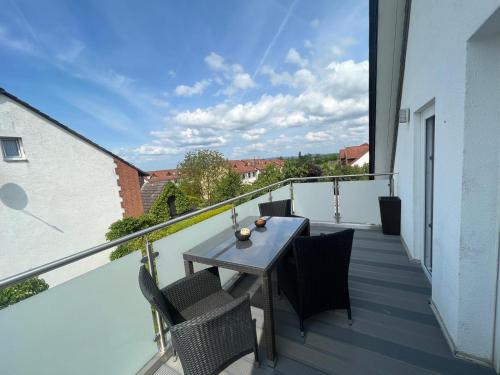 Balkon atau teras di Ferienwohnung mit Balkon in Calden