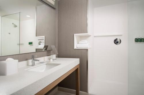 A bathroom at Courtyard by Marriott Las Cruces at NMSU