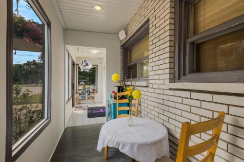 A balcony or terrace at Knights Inn Burlington