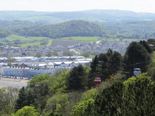 a view of a town from a hill at Seaclyffe Hotel Ltd in Llandudno