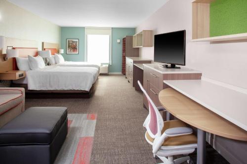 Krevet ili kreveti u jedinici u okviru objekta Home2 Suites by Hilton Bloomington