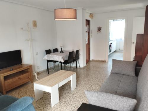 Svetainės erdvė apgyvendinimo įstaigoje Apartamento Vicsus