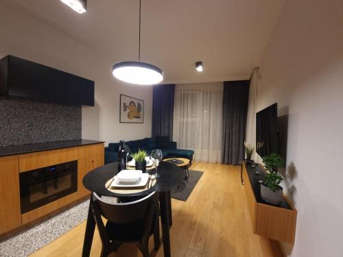 TV in/ali zabaviščno središče v nastanitvi Premium Apartments Rzeszów Gold