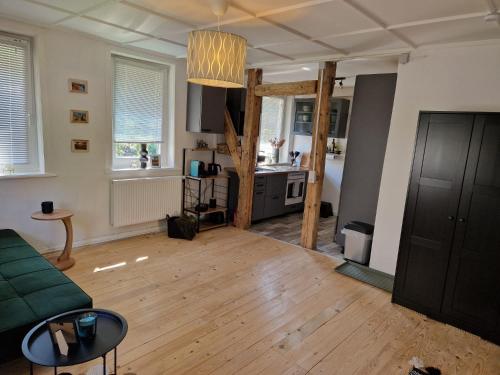 Säng eller sängar i ett rum på 3 Zimmer Ferienwohnung Harter Brocken