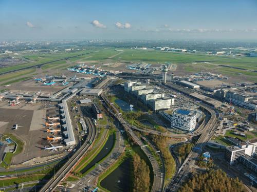 Una vista aérea de Hilton Amsterdam Airport Schiphol