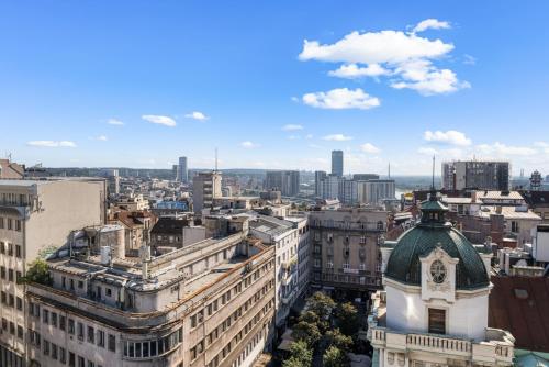 En generell vy över Belgrad eller utsikten över staden från hotellet