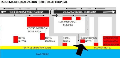 Kép OASIS TROPICAL HOTEL szállásáról Santa Martában a galériában