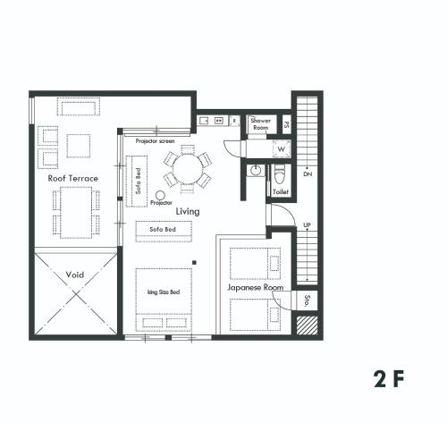 una pianta di una casa di 634 Condo Shinjuku - Vacation STAY 01902v a Tokyo