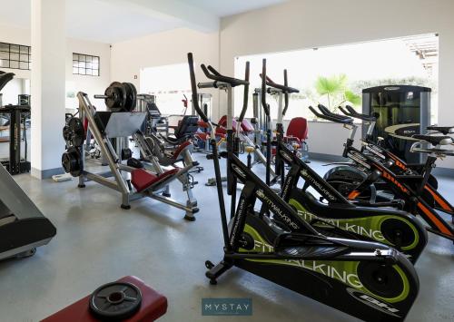 The fitness centre and/or fitness facilities at Hotel Lena Village