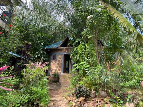 Jardí fora de Lodge au paradis fleuri