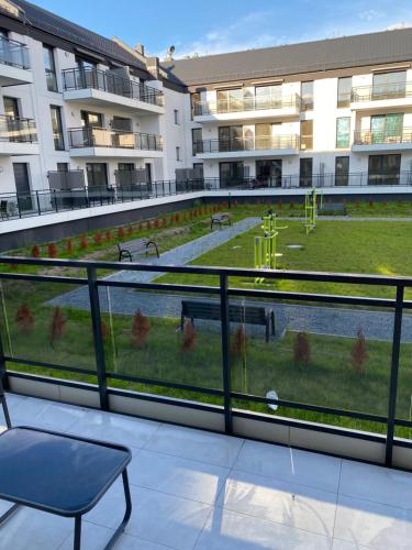 Apartament Jantar tesisinde bir balkon veya teras