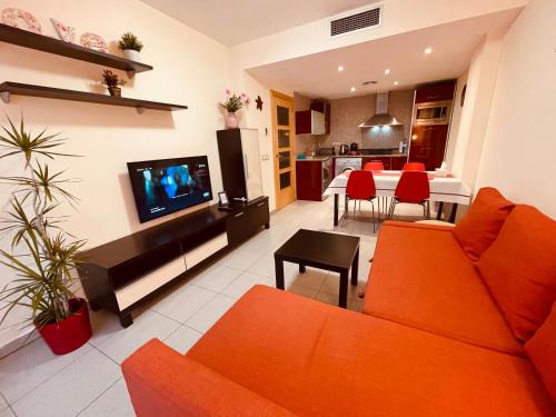 พื้นที่นั่งเล่นของ RELAX APARTAMENTO Playa Fenals