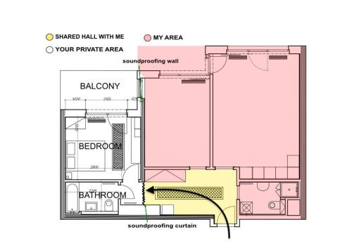 Plànol de room B 502