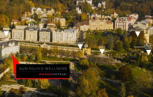 Uma visão geral de Mariánské Lázně ou uma vista da cidade tirada do hotel