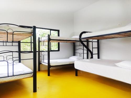 Uma cama ou camas num quarto em Amalaya Hostel