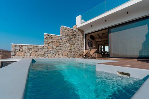 Swimmingpoolen hos eller tæt på Luxury House With Private Pool At Elia Beach(Mykonos)