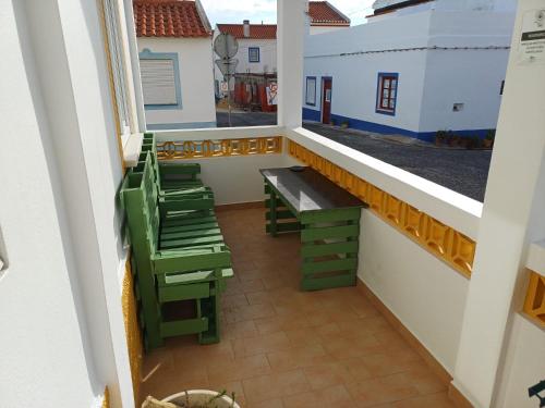 A balcony or terrace at Hostel Nature