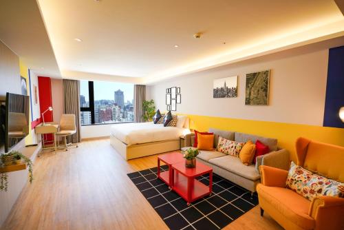 Zona d'estar a Fullon Poshtel - Kaohsiung