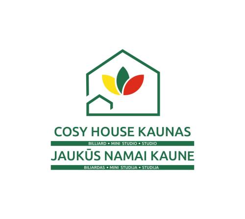 un logo pour une maison confortable kumaus kumaus kumaus normal dans l'établissement Aparthotel 3 ,, Cosy House Studio'' & Parking, à Kaunas