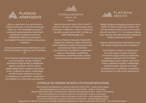 Platinum Apartments 면허증, 상장, 서명, 기타 문서