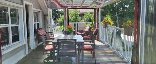 En balkon eller terrasse på Appartement Maufils