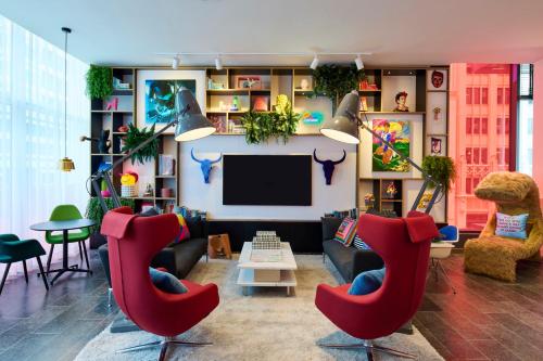 Zona d'estar a citizenM Austin Downtown