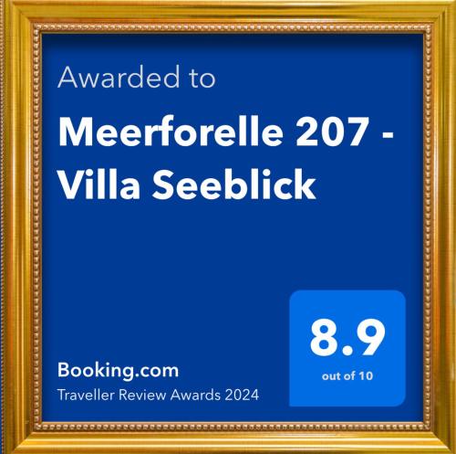 Meerforelle 207 - Villa Seeblick tesisinde sergilenen bir sertifika, ödül, işaret veya başka bir belge