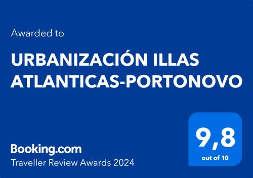 Сертификат, награда, табела или друг документ на показ в URBANIZACIÓN ILLAS ATLANTICAS-PORTONOVO