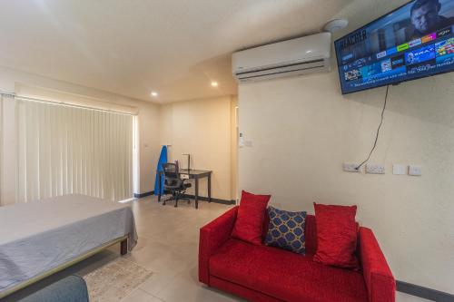 TV/trung tâm giải trí tại Kahili Apartments