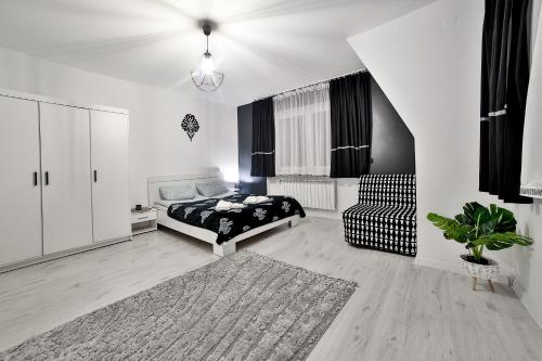 Krevet ili kreveti u jedinici u objektu Apartament Czarna Perła z balkonem