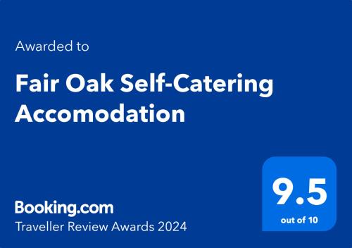 Fair Oak Self-Catering Accomodation 면허증, 상장, 서명, 기타 문서