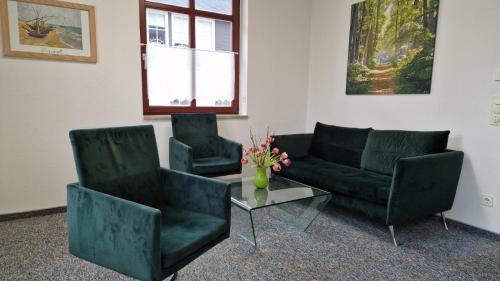 Ruang duduk di Markt 9 Appartements Oberwiesenthal