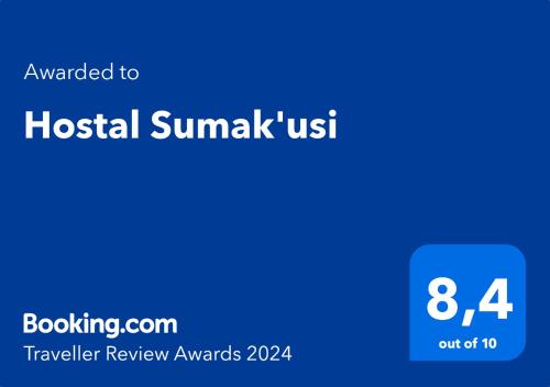 Hostal Sumak'usi في جولياكا: علامة زرقاء مع الكلمات مستشفى قمة لنا