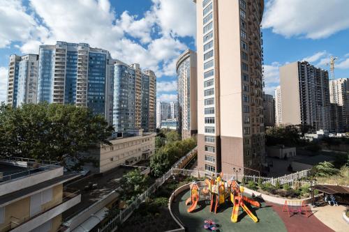 a water park in the middle of a city at Ultramarinn Hotel in Odesa