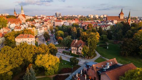 General view ng Olsztyn o city view na kinunan mula sa hotel