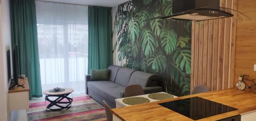 A seating area at Apartament Zacisze 13