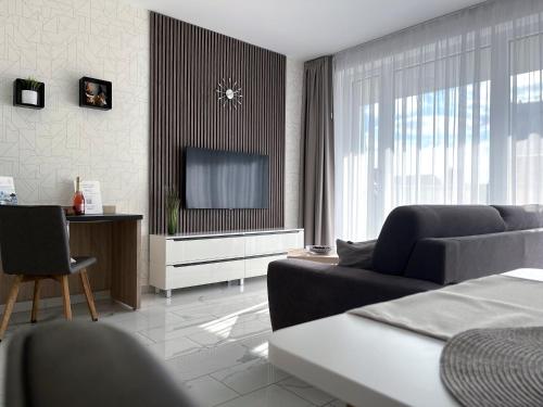 TV a/nebo společenská místnost v ubytování Spa Residence Carbona 101, 307 Apartman