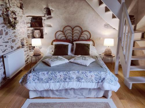 Cama ou camas em um quarto em Manoir le Courtillon