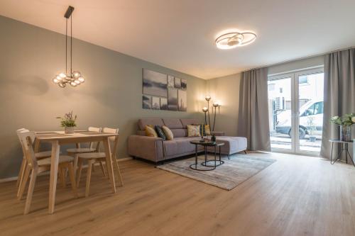 Istumisnurk majutusasutuses Premium Business Appartement Wiesbaden