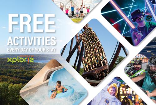 un collage d'images d'un parc d'attractions dans l'établissement Free Daily Attractions including Silver Dollar City! Spacious, Centrally located, 2 pools, à Branson