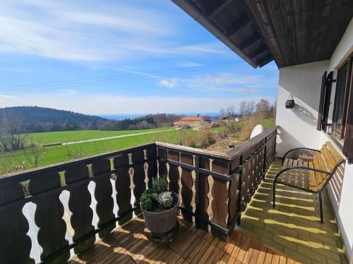 Balkon atau teras di d' Aussicht nach LA