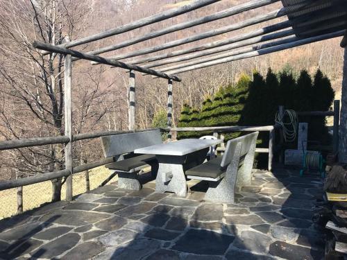 Un balcon sau o terasă la Rustico sopra Brissago