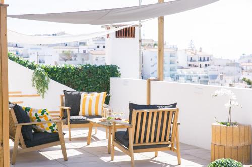 En balkon eller terrasse på Golden Stay Experience