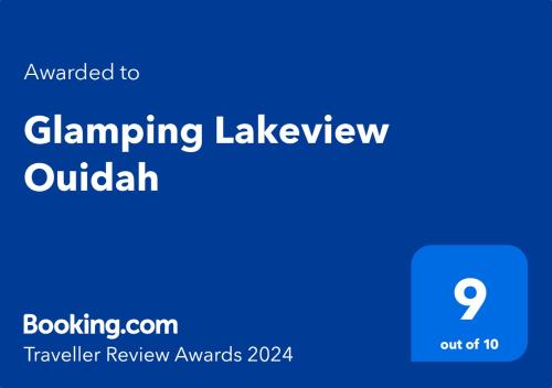 Glamping Lakeview Ouidah tanúsítványa, márkajelzése vagy díja